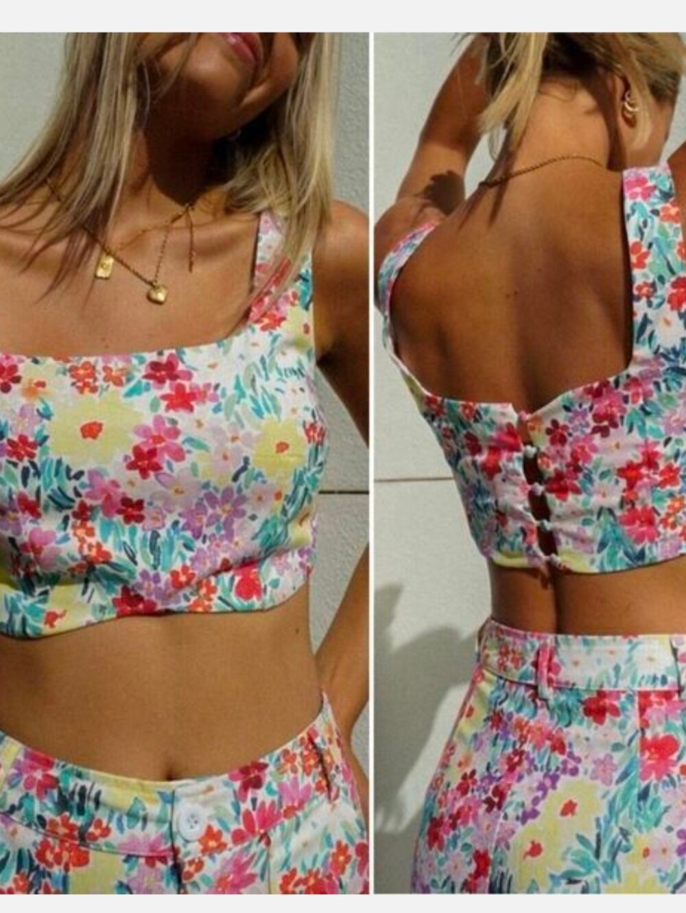 yllw Yellow the Label Crop Top